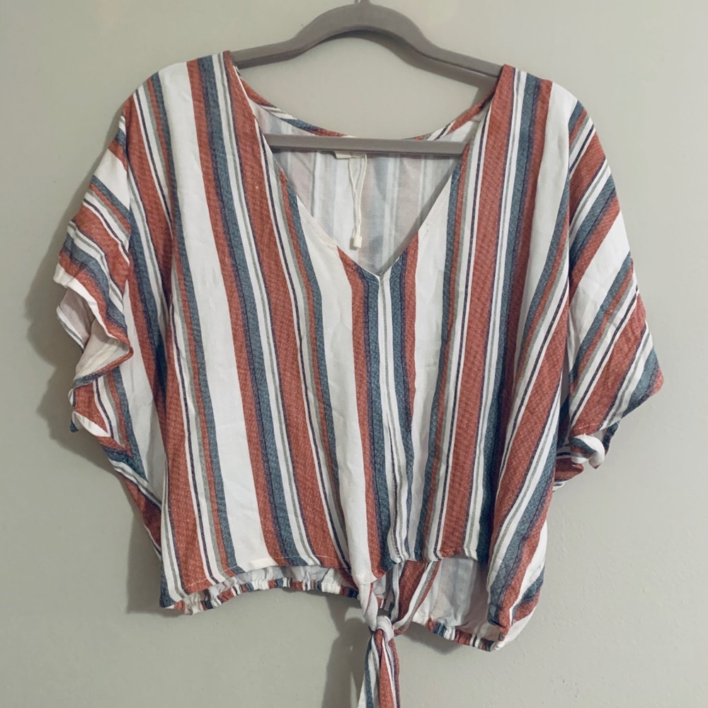Multi colored strip shirt